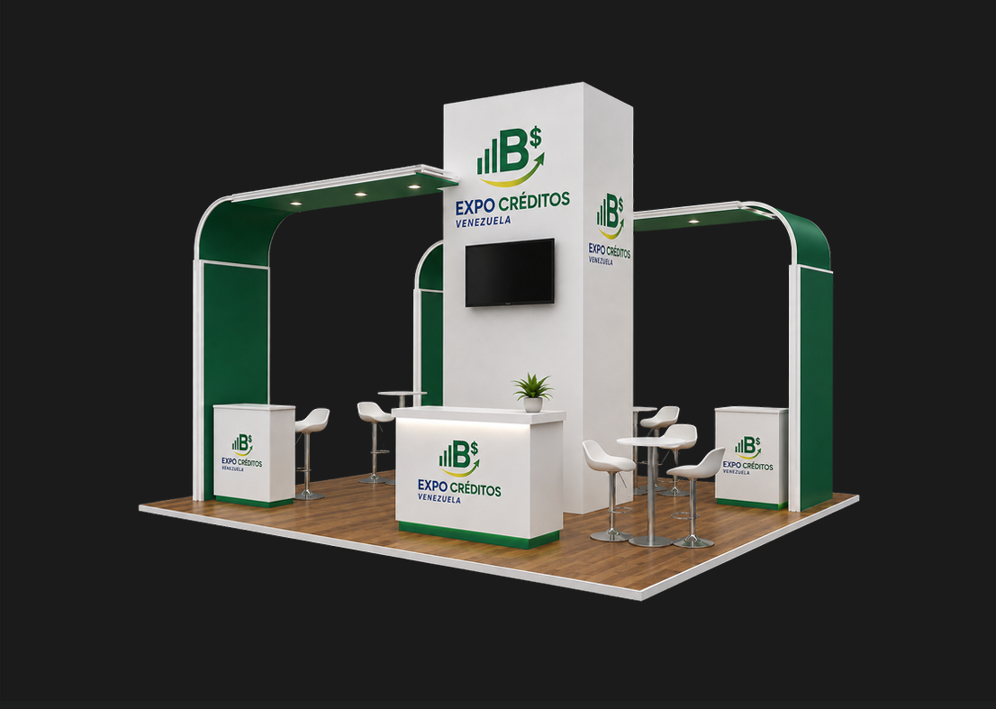 Modelado 3D de Stand tipo 1 - Expo Créditos Venezuela