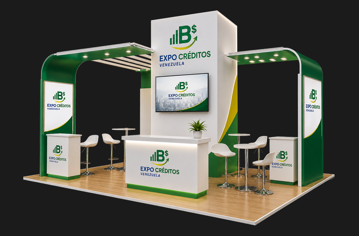 Modelado 3D de Stand tipo 2 - Expo Créditos Venezuela