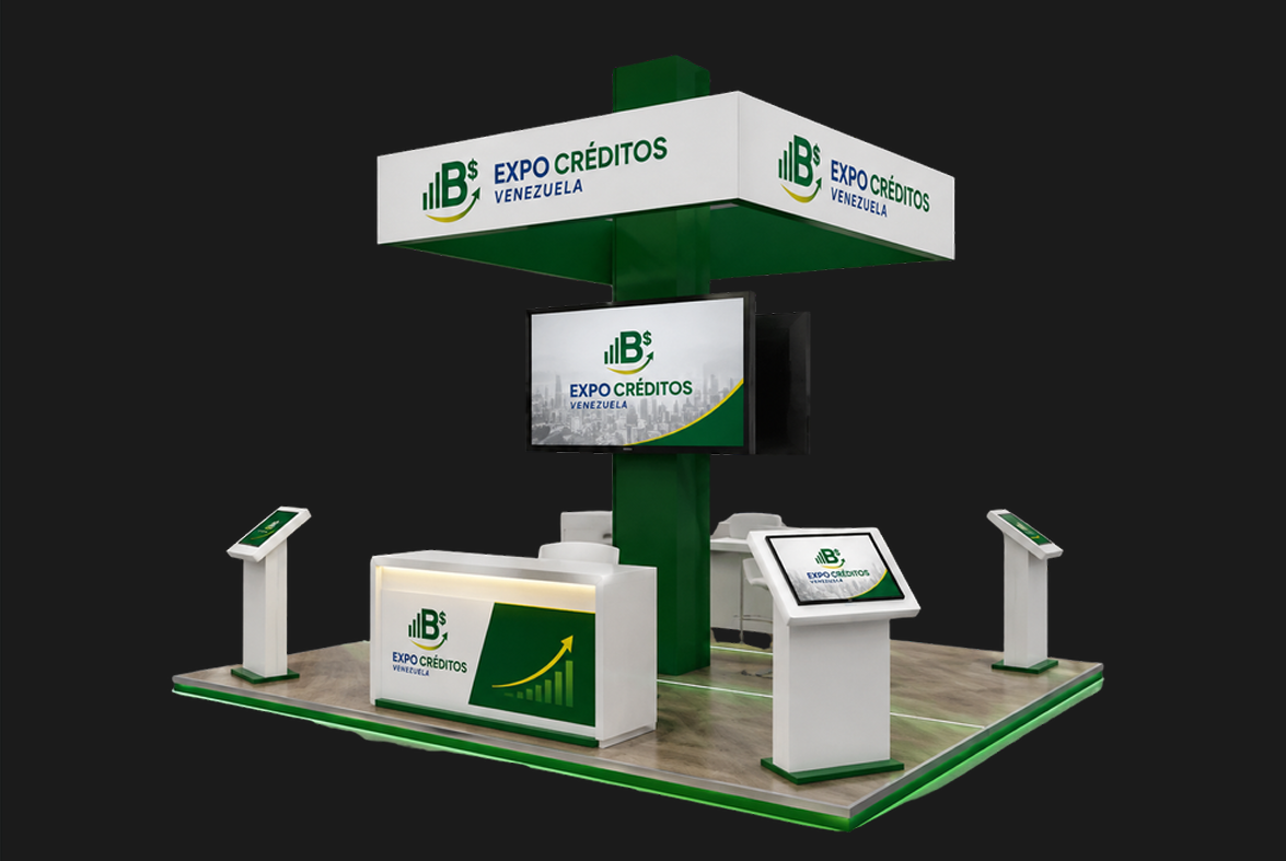 Modelado 3D de Stand tipo 3 - Expo Créditos Venezuela