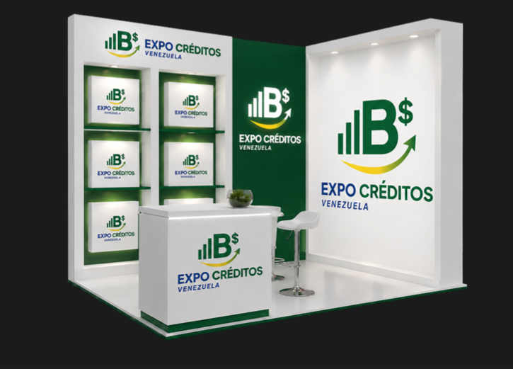 Modelado 3D de Stand tipo 5 - Expo Créditos Venezuela