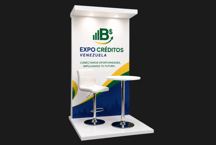 Modelado 3D de Stand tipo 8 - Expo Créditos Venezuela